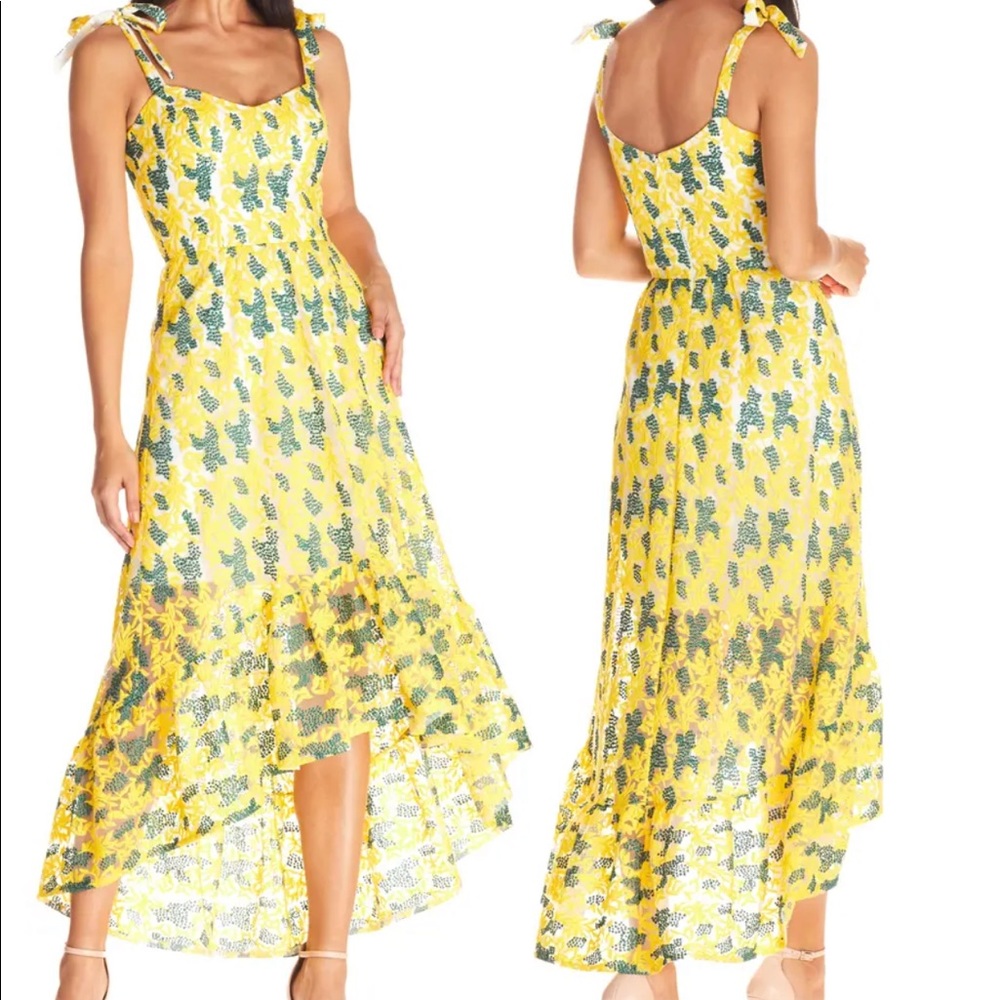 Dress The Population Wren Tie Shoulder High/Low Cocktail Dress. NWT, XS